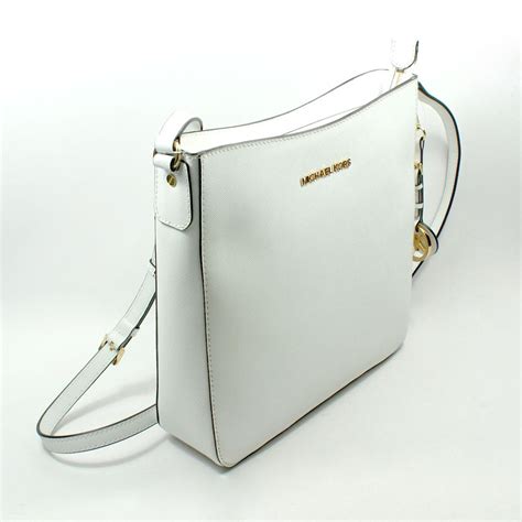 michael kors shoulder bag white|white crossbody bag michael kors.